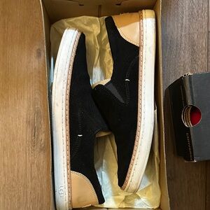 UGG Black and Tan Womens Loafers